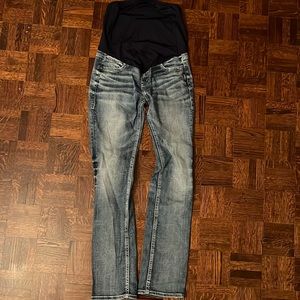 Silver Straight leg maternity jeans
